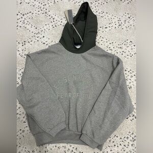 Fear of God Essentials Nylon Heather Gray Hoodie